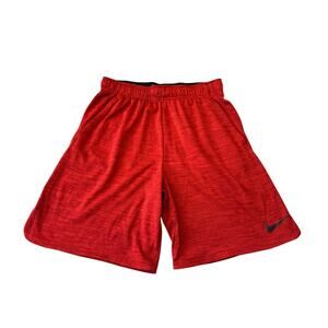 NIKE Dri-Fit Mens Shorts, Size L, Red; workout, exercise shorts